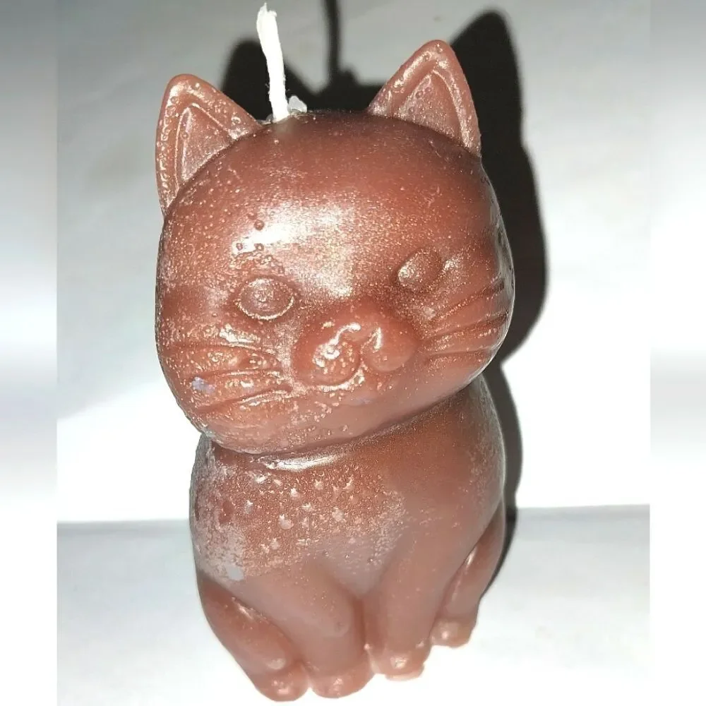 Hand crafted limited edition brown candle from our Cat Lady candle collection